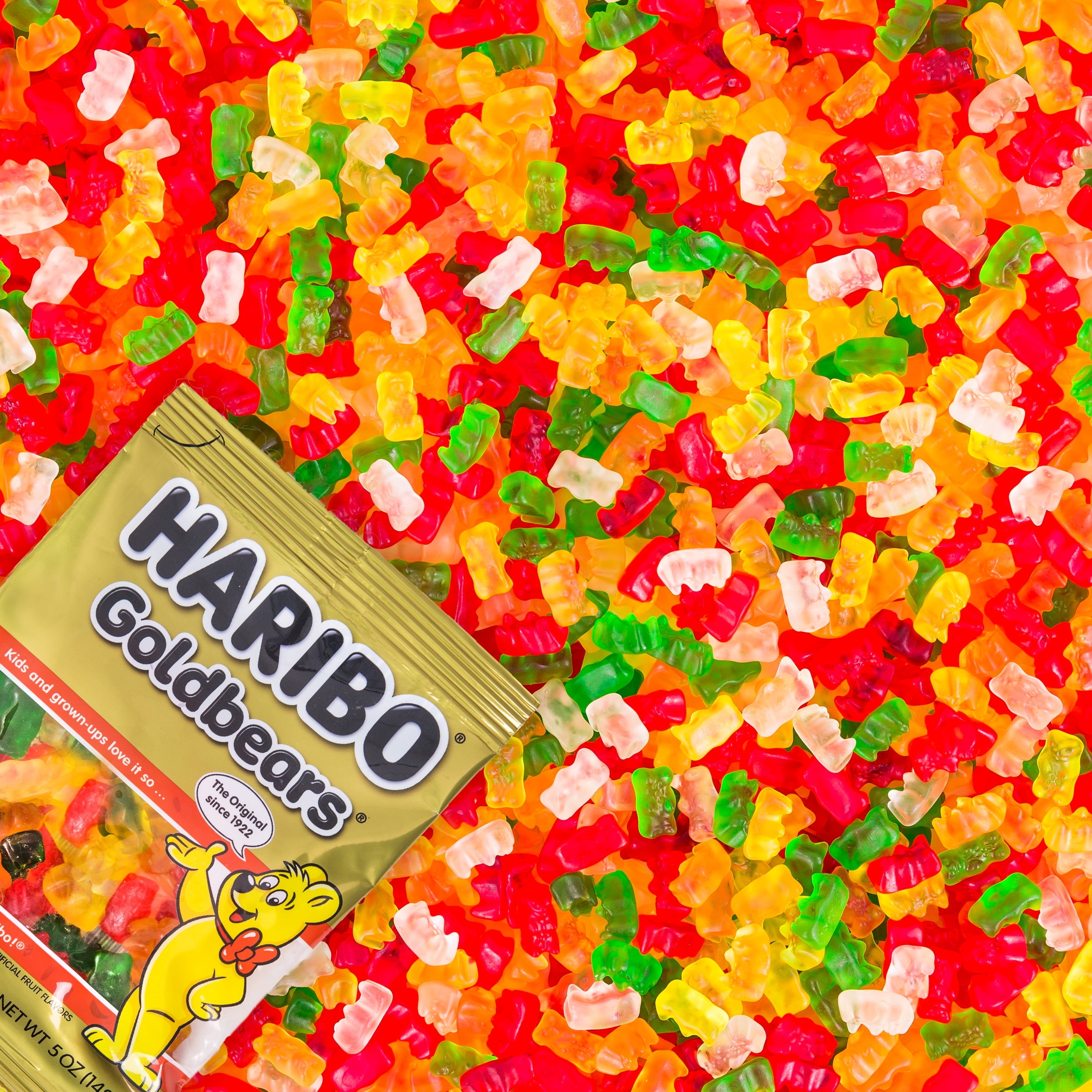 HARIBO Goldbears Gummy Bears Original Assorted Fruit Flavor Candy Gummies, 4 oz Bag