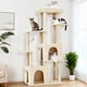 thumbnail image 1 of Yeshouse Árbol para gatos de 155 cm, varios niveles, ideal para gatos grandes y Maine Coon, con percha gigante, 2 compartimentos, postes rascadores de sisal y pelotas colgantes, 1 of 7