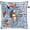 Coral, Peach, Ice Blue / Hunterview, variant on Boutique Rugs Buckinghamshire Throw Pillow