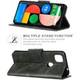 thumbnail image 3 of Google Pixel 5 Case, Retro Wallet Folio Flip Leather Magnetic Buckle Slim Back Cover Built-in Card Holder Slot and Stand for Google Pixel 5 (Green), 3 of 14