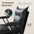 thumbnail image 4 of Ninecer Big and Tall Office Chair 500LBS, Heavy Duty Executive Desk Chair with High Back, Ergonomic Fabric Computer Chair with Flip-up Arms, Black, 4 of 6