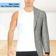thumbnail image 6 of Men's Insta Slim MSC2307 Power Mesh Compression Tank w/ Back & Side Support (White S), 6 of 11