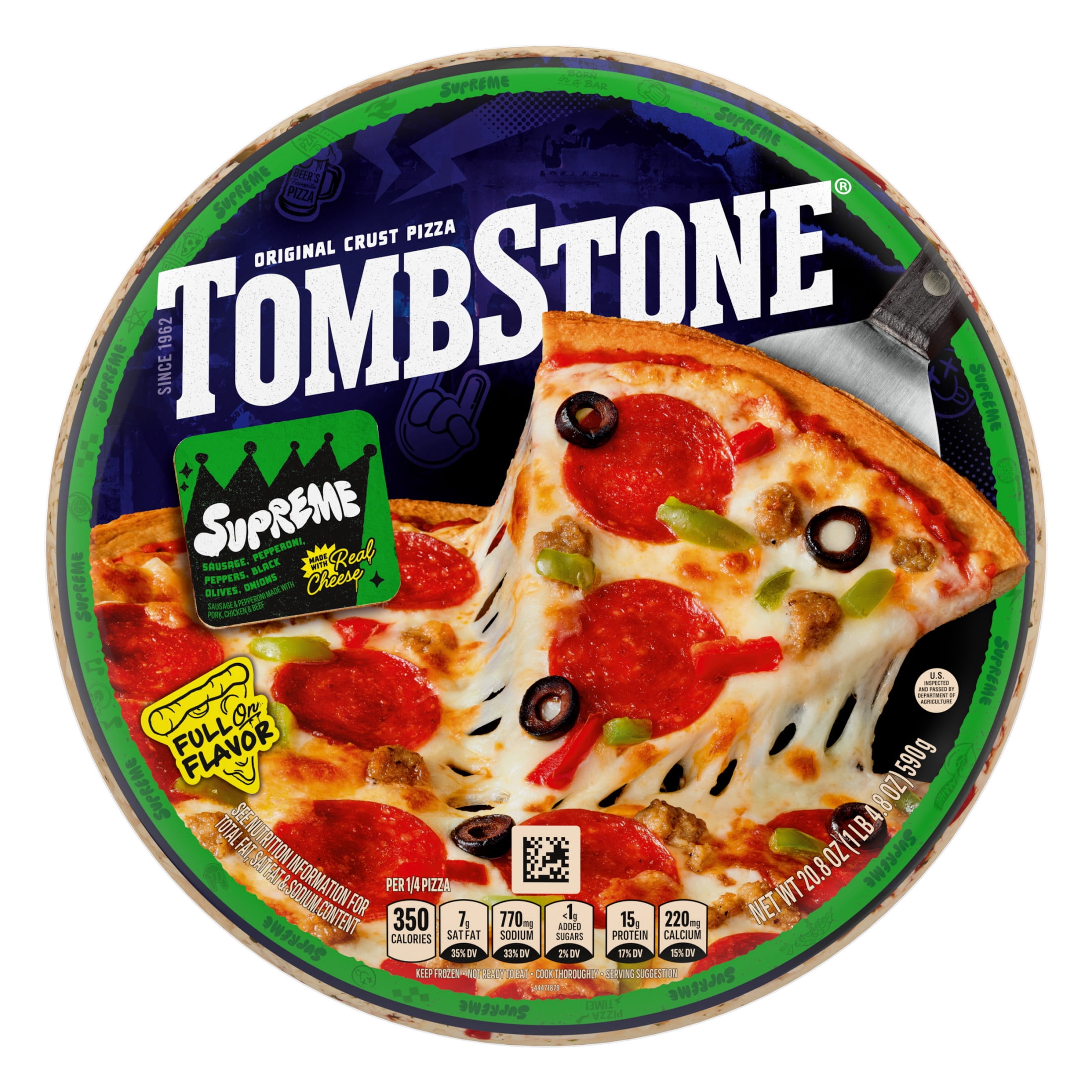Tombstone Supreme Frozen Pizza, Original Crust, 20.8 oz (Frozen)​