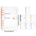 thumbnail image 5 of A6 Clear Plastic PVC Notebook Cover With Inner Pockets, 6 Ring Budget Journal Folder With Silver Round Rings, Binder For Loose Leaf Inserts, Black (Multicolor, 19.00), 5 of 9