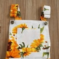 thumbnail image 4 of Kids Toddler Girl Summer Outfit Floral Print Overalls Jumpsuit Sleeveless Romper Bib Shortalls Suspender Shorts Pants, 4 of 6