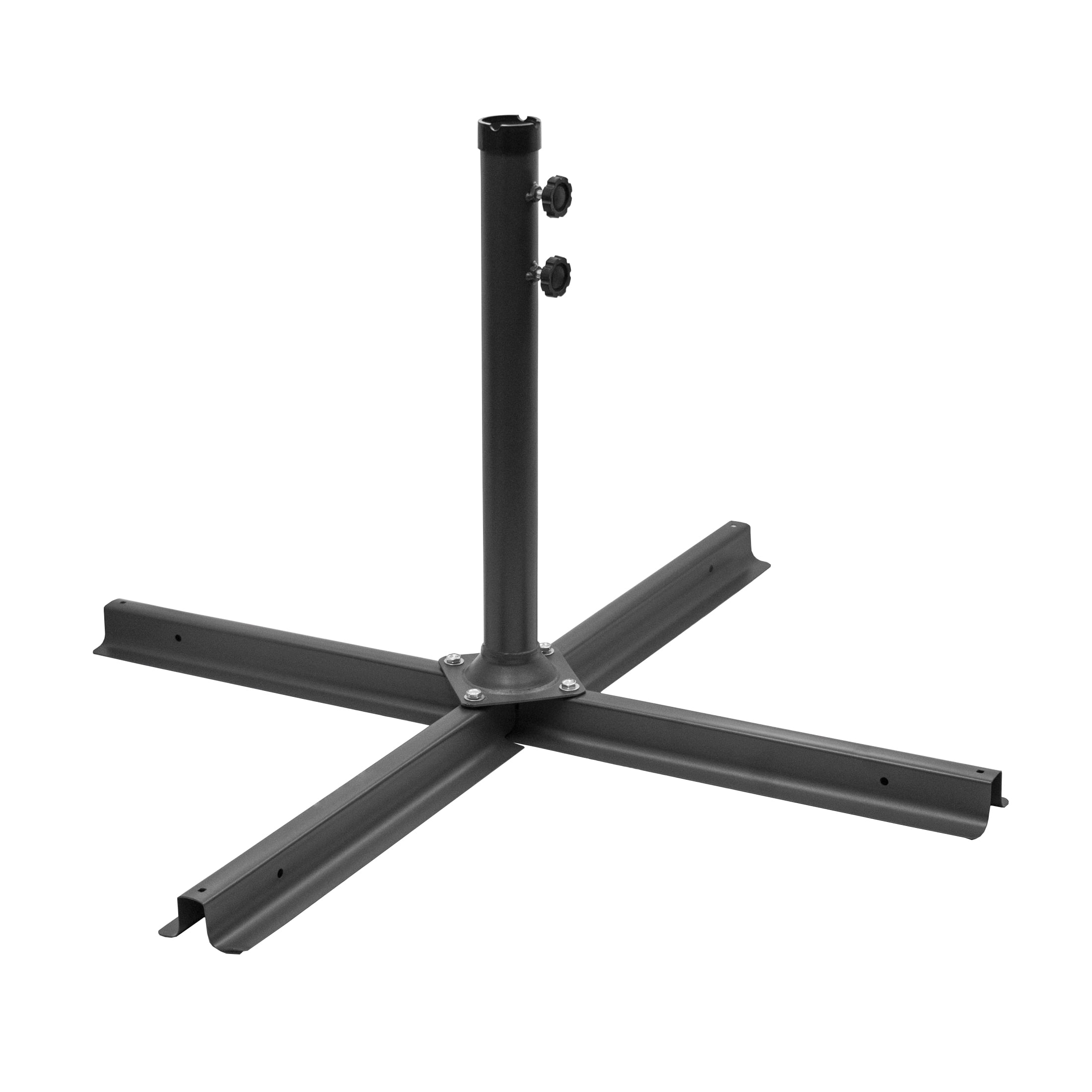 Heavy Duty Patio Umbrella Cross Brace Stand, Black ...