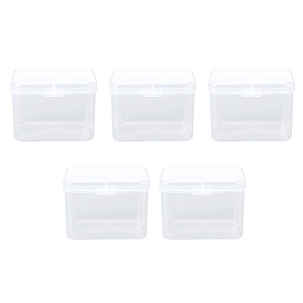 Caja de esponja de maquillaje transparente, 5 piezas de esponja de almacenamiento transparente, caja de almacenamiento transparente, recipiente de plástico pequeño transparente optimizado para la excelencia