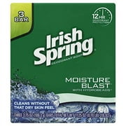 Colgate Palmolive Irish Spring Moisture Blast Deodorant Bar Soap, 3 Ea, 11.25 Oz, 2 Pack