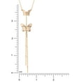 thumbnail image 3 of Jessica Simpson Women's Butterfly Fringe Y Necklace, 3 of 4