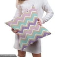 thumbnail image 5 of Ambesonne Chevron Fabric by the Yard Upholstery, Pastel Tones Zigzags, 1 Yard, Multicolor, 5 of 5