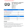 thumbnail image 2 of Rear Brake Rotor Set - Compatible with 2004 - 2008 Pontiac Grand Prix 2005 2006 2007, 2 of 2
