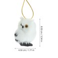 thumbnail image 3 of 3pcs Furry Owl Ornament Adorable Owl Pendants Cute Owl Model Tree Hanging Decor, 3 of 8