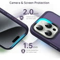 thumbnail image 4 of Designed for iPhone 15 Pro Case, [Support Wireless Charging] Soft Silicone Slim Anti-Scratch Protective Phone Case for iPhone 15 Pro 6.1 inch, Dark Purple, 4 of 12