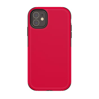 onn. Slim Rugged Phone Case for iPhone 11, XR, Red