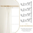 thumbnail image 3 of 4pcs Double Curtain Rod Brackets Heavy Duty Curtain Rod Holders Metal Curtain Rod Hooks, 3 of 6