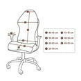 thumbnail image 5 of ievspot Gaming Chair Cover Thickened Elastic Chair Protection Zipper Closure Solid Color Armchair Slipcovers Computer Office Seat Chair Cover, 5 of 8