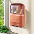 thumbnail image 4 of Kadlawus Under $5 ! Wall Mounted Tableware Drainer Storage Box with Lid Utensil Holder Chopsticks Knife Fork Organizer Kitchen Rack, 4 of 6
