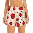 thumbnail image 2 of Goofa Red Ladybug Printed Women 2 in 1 Running Shorts,Quick Dry Athletic Workout Shorts,High Waisted Athletic Shorts with Liner Pockets-Small, 2 of 9