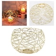 thumbnail image 3 of Candelero Geométrico Dorado Perfecl Decoración para Bodas y Fiestas, 3 of 8