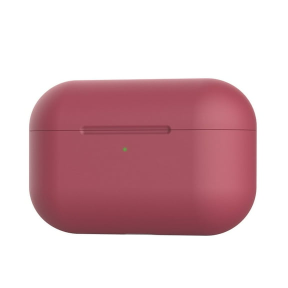 Anti Lost Ultra Thin Slim Sleeve Protector For Apple AirPods Pro Case Wireless Earphones Pouch Protective Skin Silicone Case Cover DARK RED