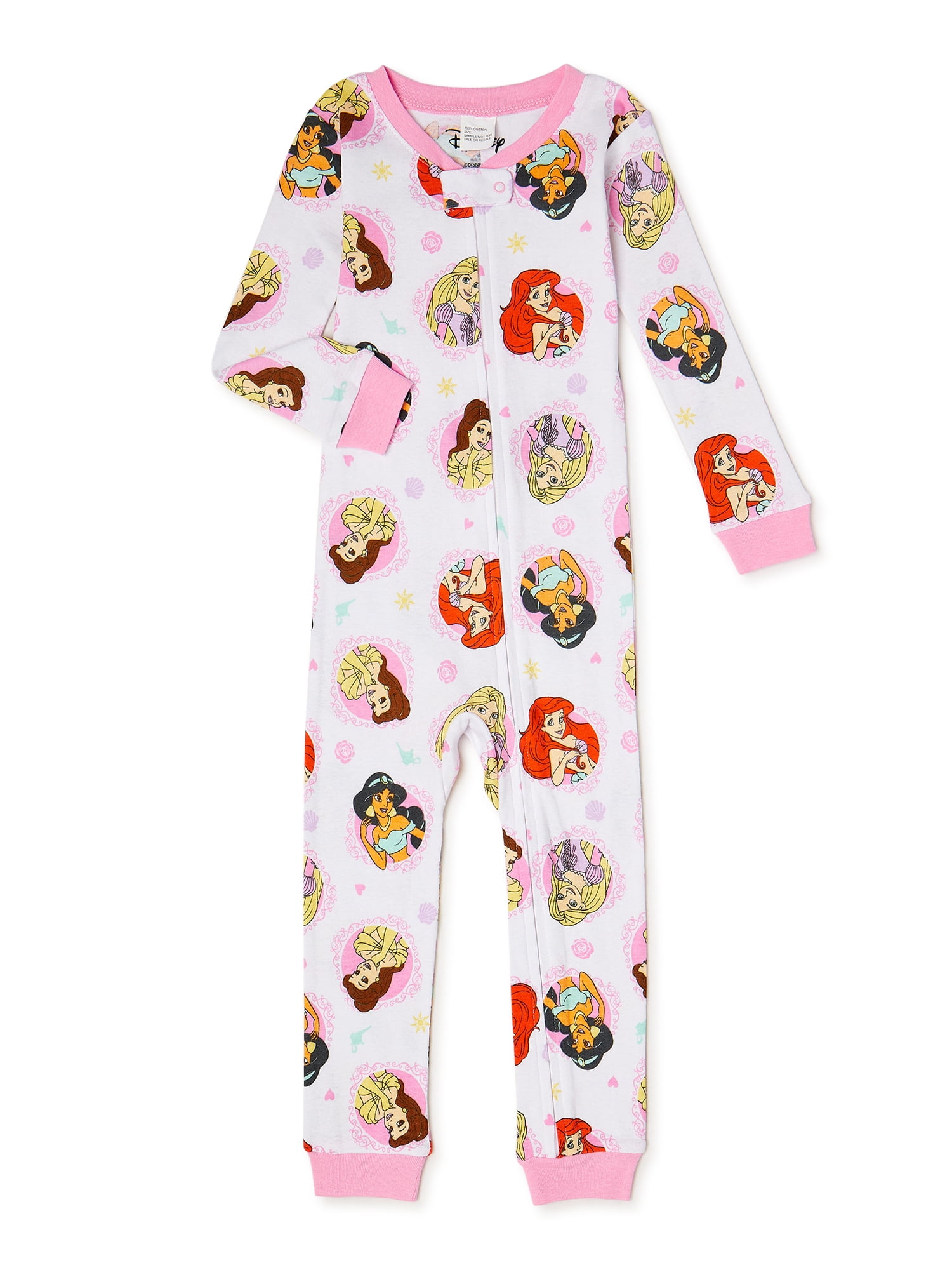 Elowel Little Girls Yellow Bird Print Long Sleeve Cotton 2 Pc Pajama Set 2-6