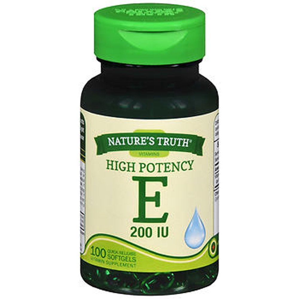Nature's Truth High Potency Vitamin E Tablets, 200 IU, 100 Count