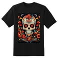 thumbnail image 2 of Plus Size Shirt for Women Black Tops for Women Short Sleeves Shirt for Women Skull (3) T Shirt Crewneck Shirt for Women 5XL, 2 of 5
