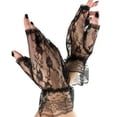 thumbnail image 4 of Gants Courts en Dentelle Filet pour Robe de Mariage Gothique Dames Fantaisie Noir Sans Doigts, 4 of 6