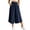 Navy, variant on SHTXOZHI Womens Wide Leg Cropped Pants Drawstring Elastic Waisted Loose Capris Casual Work Trousers with Pockets