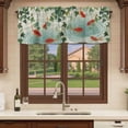 thumbnail image 6 of 2 Pack Valances for Window, Japanese Carp Fish Short Curtains for Kitchen Bedroom Living Room, Oriental Art Vintage Leaves Vines Koi Fish Rod Pocket Small Window Treatment Valance Drapes 60 x 18 Inch, 6 of 8