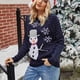 thumbnail image 3 of Suéter de Navidad, suéter de Navidad para mujer, suéter redondo para mujer, suéter de Navidad para mujer, diseño elevado, 3 of 8