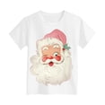thumbnail image 5 of Ulanda Merry Christmas Shirt for Kids Toddler Boys Girls T-Shirts Short Sleeve Holiday Tee Xmas Gift Tops (White, 2-3 Years), 5 of 6