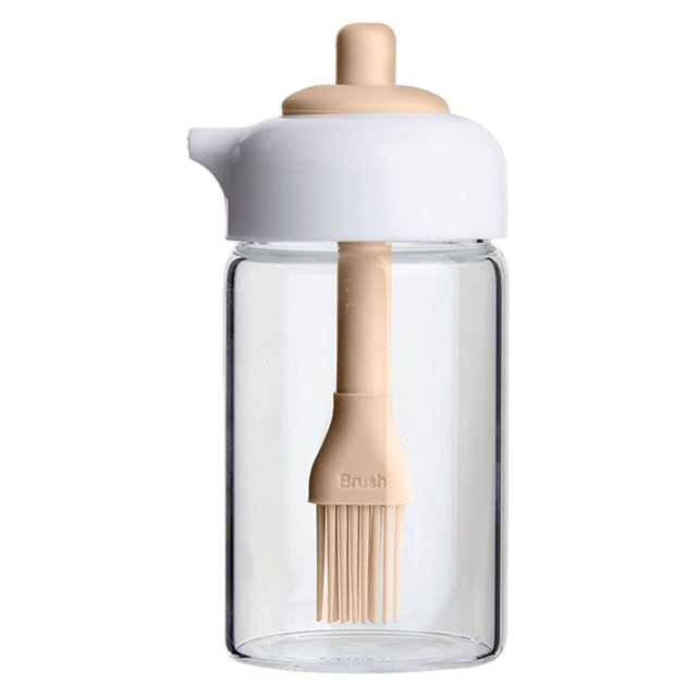 Dispensador de aceite de oliva, cepillo de silicona, cocina, botella de plástico para aceite y vinagre.