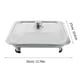 thumbnail image 2 of Bandeja de acero inoxidable para alimentos tipo buffet, rectangular y plana, con tapa., 2 of 7