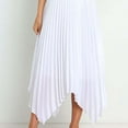thumbnail image 6 of GZWYHT Skirts for Women,Midi Skirt Sun Pleated High Waisted Women's Half Skirt Solid Color Elastic Skirt Summer Skirts,A Line Skirt,White Dress,Womens Skirts XL, 6 of 9