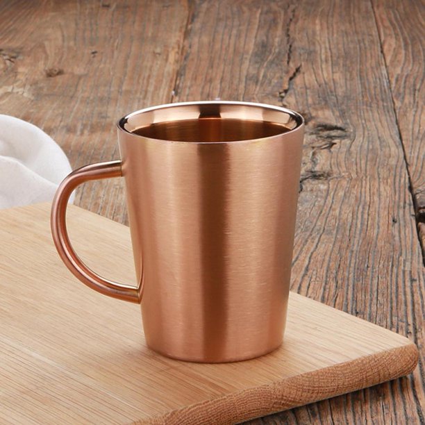 Taza de café de doble capabotella de café antiescaldadotaza de viaje para el hogar (oro rosa Ndcxsfigh Nuevos Originales