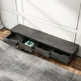thumbnail image 3 of YYAo Entertainment Center TV Console, TV Stand with 4 Drawers Media Console for TVs Up to 70", Black Marble Texture, 3 of 7