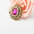 thumbnail image 4 of Broche de cristal Zulema Pin de broche vintage Roja, 4 of 6