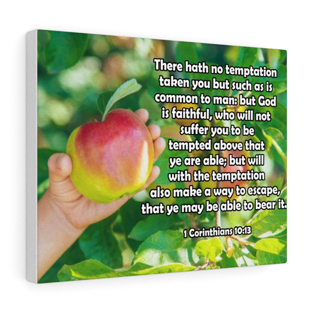 Bible Verse Canvas There Hath No Temptation 1 Corinthians 10 13 Christian Home D C Cor Wall Art Scripture Ready To Hang Faith Print Walmart Com Walmart Com