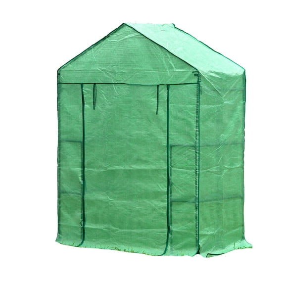 Genesis 61" L x 28" W x 79" H Portable Walk In Greenhouse with Heavy Duty Opaqua Cover