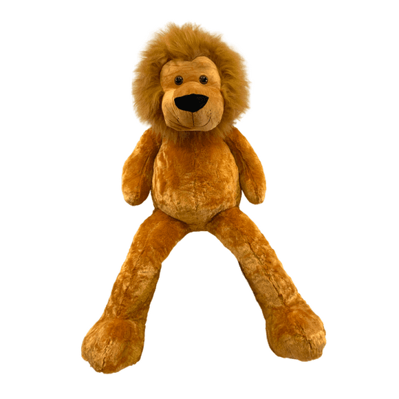 Bright Time Toys - George le Lion en Peluche Jumbo Debout 52" de la Tête aux Pieds