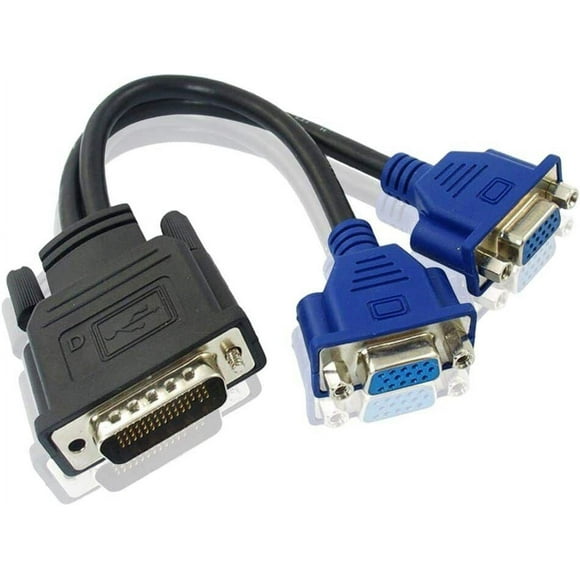 FST DMS-59 Pin Male to Dual VGA Female Y Splitter Video Card Adapter Cable