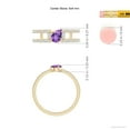 thumbnail image 4 of ANGARA Natural Tilted Pear Amethyst Parallel Split Shank Ring in 14K Yellow Gold for Women (Size-6x4mm) | February Birthstone, Birthday, Anniversary, Jewelry Gift for Women | Natural Amethyst Ring, 4 of 9