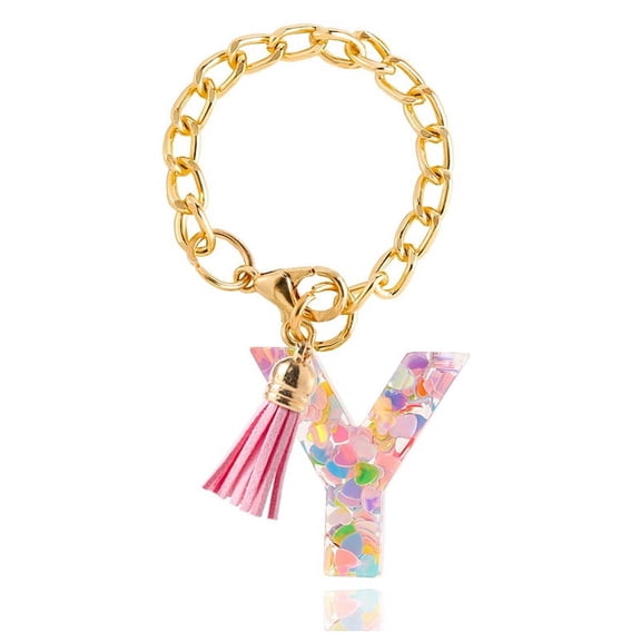 Letter Charm Accessories for -Cup 1 PCS Cute Initial Keychain Handle Charm for -Tumbler for Women ,Y