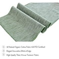 thumbnail image 4 of Textured Cloth Table Runner 90 inches Long With Decorative Stitched Edge Kitchen Table Runner Bedroom Dresser Scarf Dining Room Table Topper Washable Cotton Fabric Runner Furniture Top Cover Green, 4 of 7