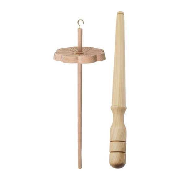 HILABEE Drop Spindle Portable Sewing Projects for Beginners Wood for Knitted Felting without wool strips