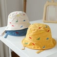 thumbnail image 5 of MIASHUI Baby Sun Hats Toddler Dinosaur Embroidery Beach Hat Summer Adjustable Bucket Cap,Blue,One Size, 5 of 5