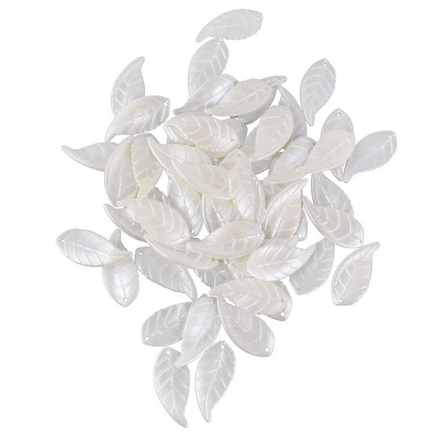 50 piezas de adorno en forma de hoja de plástico para manualidades de álbum de recortes de bricolaje Macarena Adornos del libro de recuerdos
