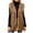 Coffee, variant on Lindreshi Winter Coats for Women Clearance Medium Womens Ladies Warm Faux Furry Long Coat Jacket Winter Solid V-Neck Outerwear