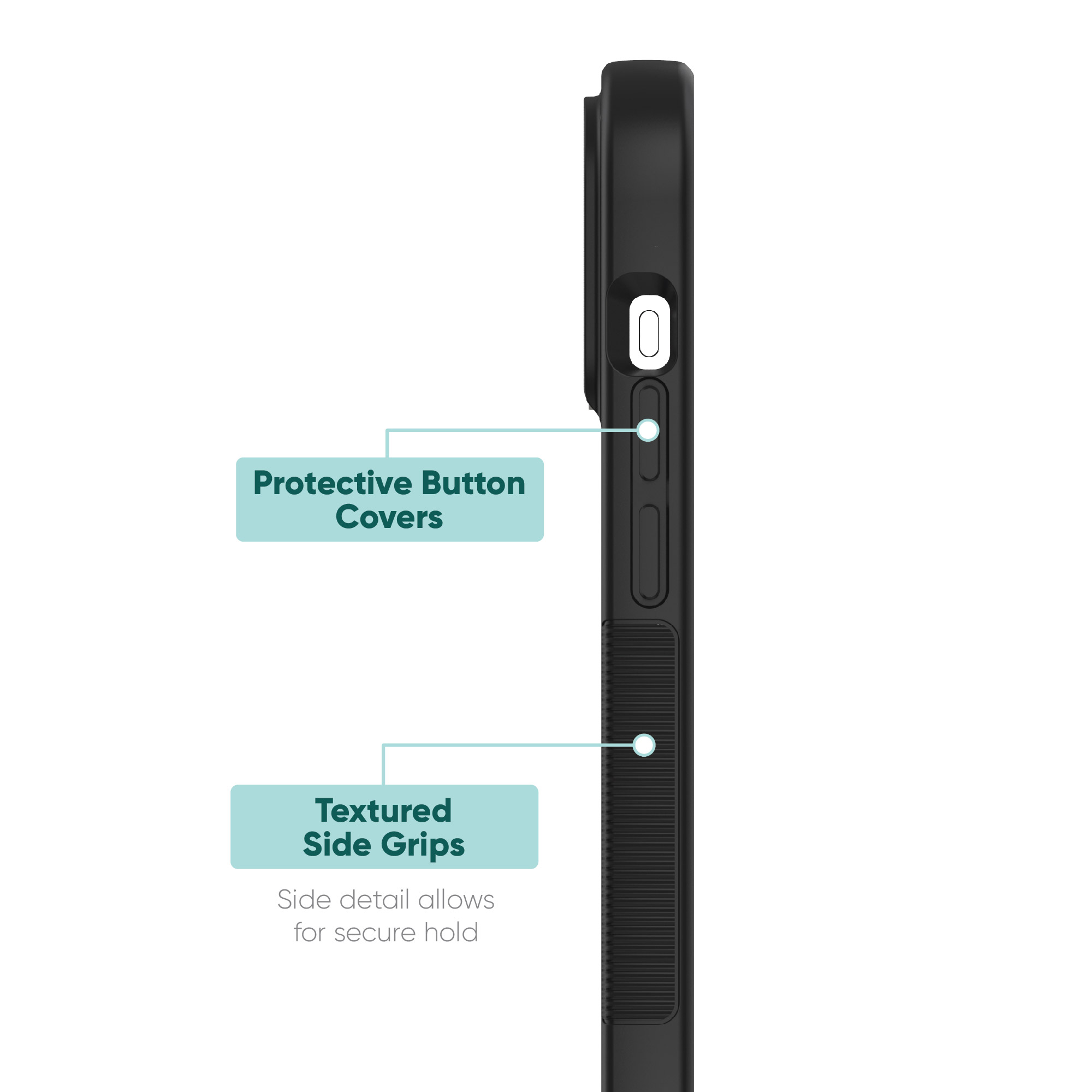 onn. MagSafe Compatible Dual-Layer Phone Case for iPhone 15 Pro - Black/Clear
